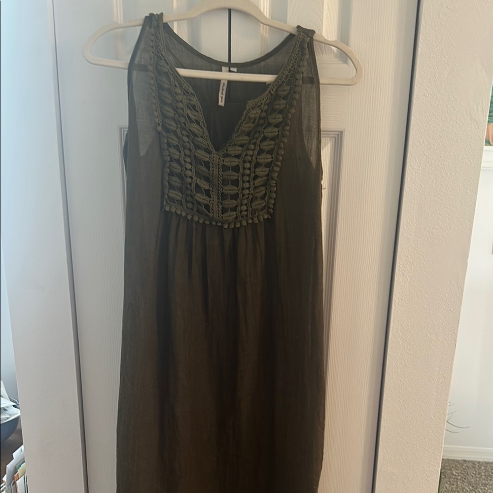 Michael Stars Green Halter Sundress